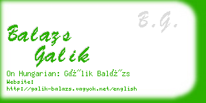 balazs galik business card